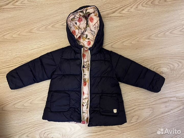 Куртка zara двухсторонняя демисезонная 92