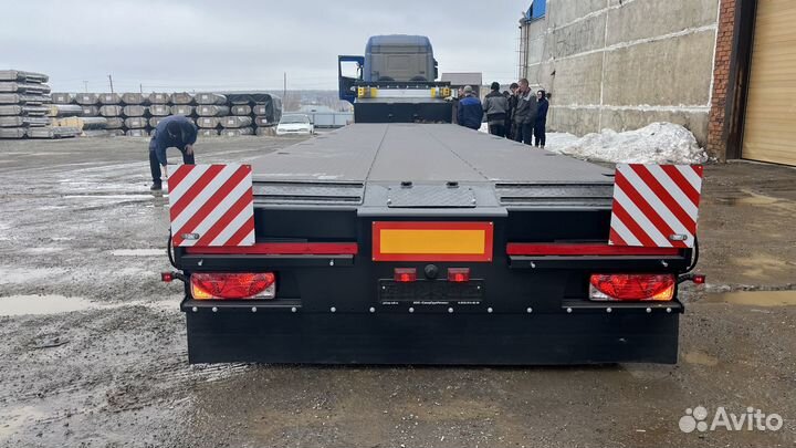 Полуприцеп трал (тяжеловоз) Авиком 98715-04 низкорамный раздвижной, 2024