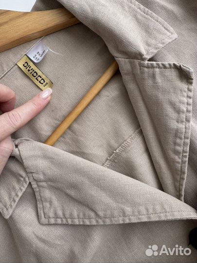 Рубашка пиджак HM 38 лен