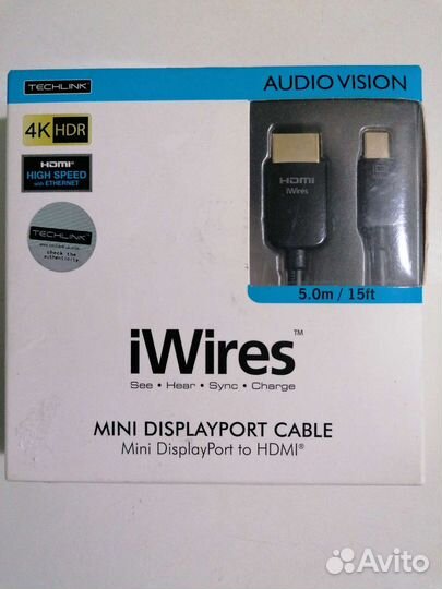 Кабель iWires Techlink mini displayport hdmi 5м