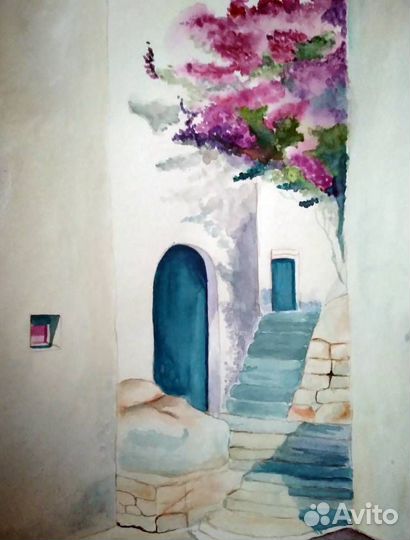 Эскиз акварелью из серии Путешествие