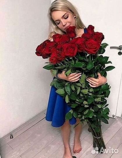 Длинные высокие розы 110 150 160 180 200 см