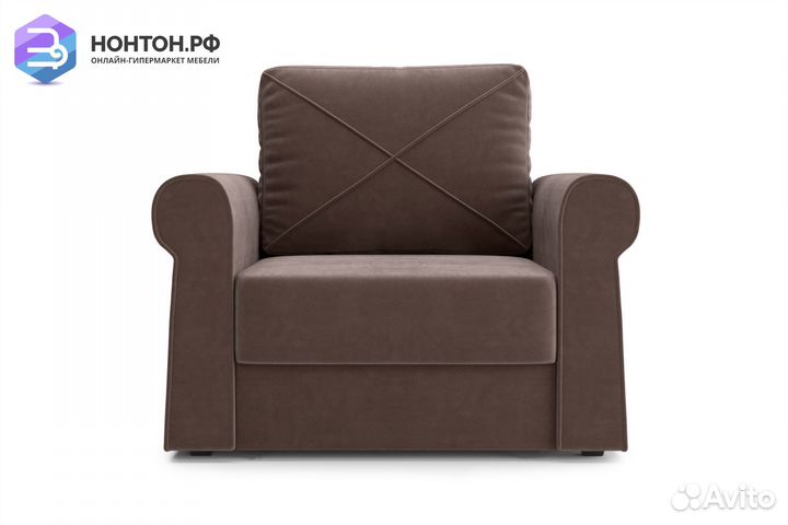 Кресло еврокнижка Лира коричневое