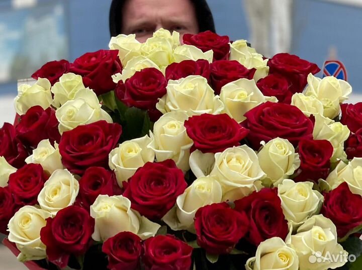 51 роза Розы Букет роз доставка 101 роза