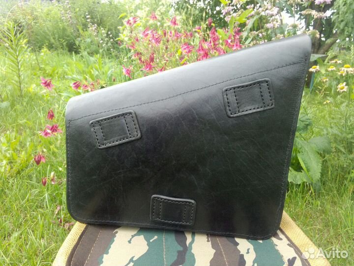 Мото кофр. Из натуральной кожи