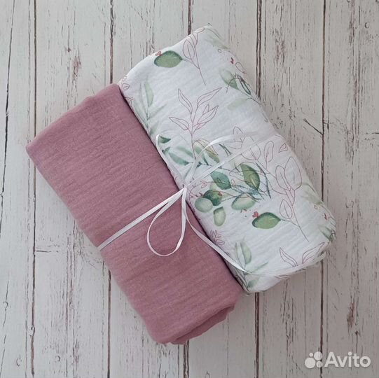 Набор муслиновых пеленок 2 штуки