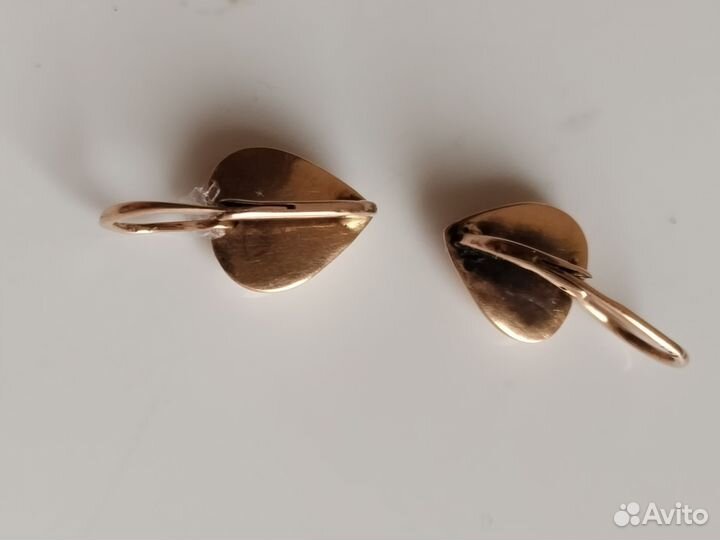 Антикварные золотые серьги