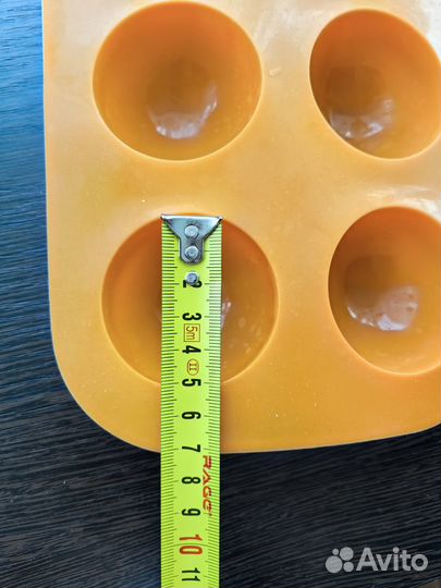 Силиконовая форма полусфера 6 ячеек