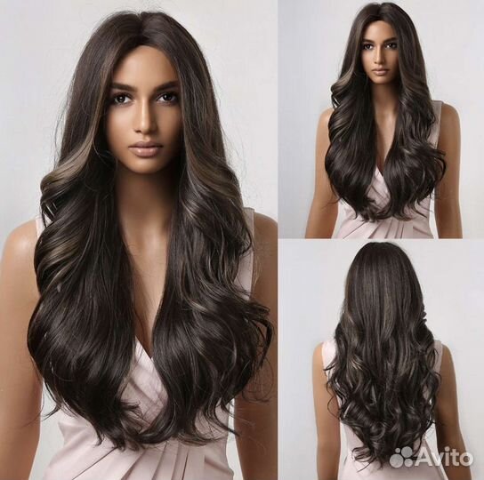 Парик длинный шатен