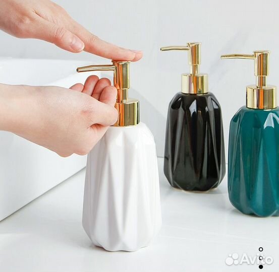 Диспенсер дозатор керамика для мыла (черный)