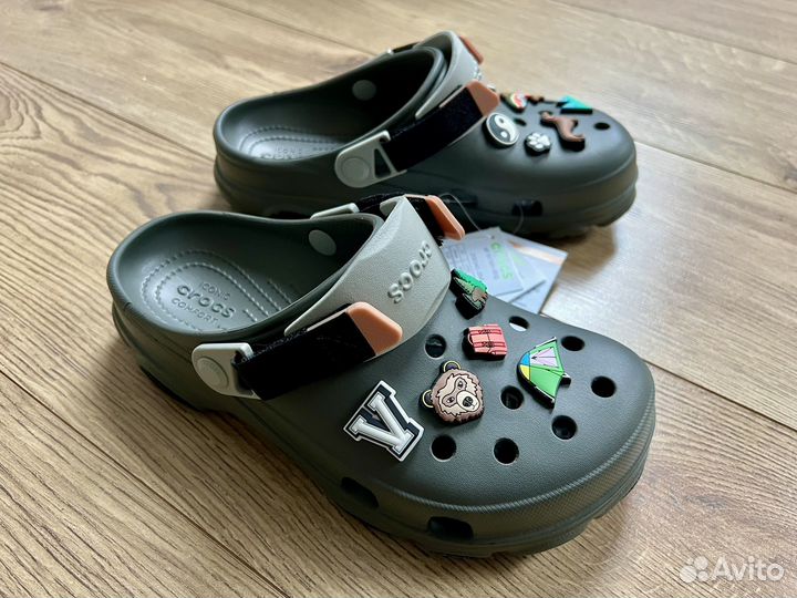 Crocs новые сабо All Terrain Olive 38