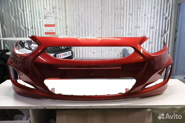 Бампер передний Хендай Солярис до 2014 TDY Гранат