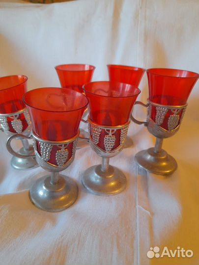 Рюмки СССР пластик с подстаканником