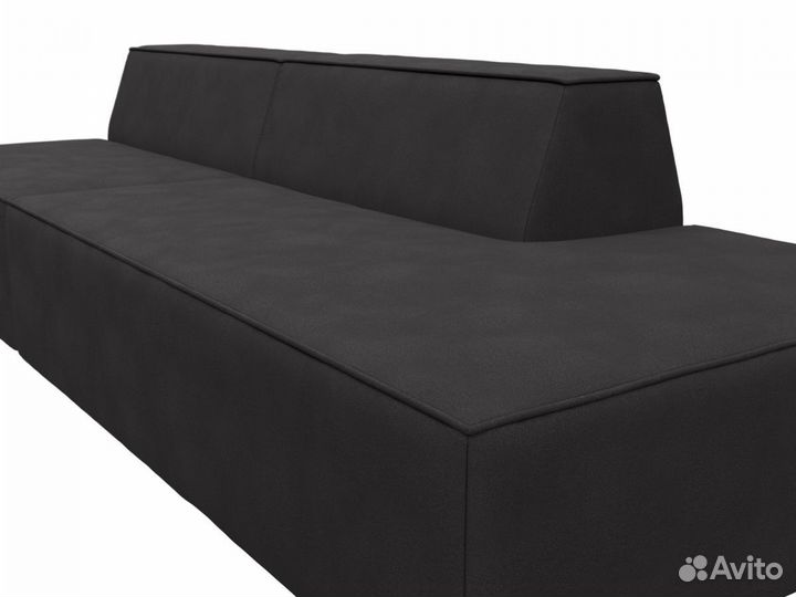 Диван прямой модульный Монс Модерн правый, замша, joly 08 коричневый