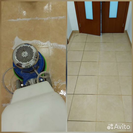 Роторная чистка (размывка) пола