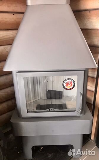 Печь камин Бавария три стекла