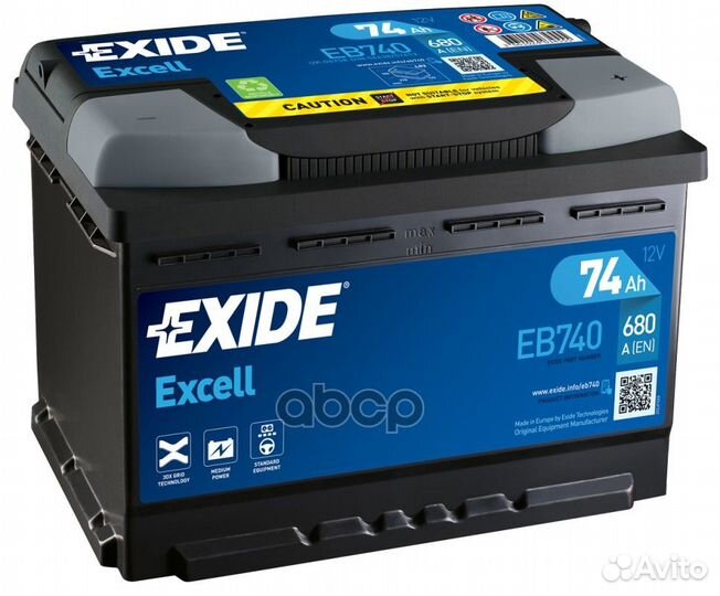 Аккумуляторная батарея EB740 exide