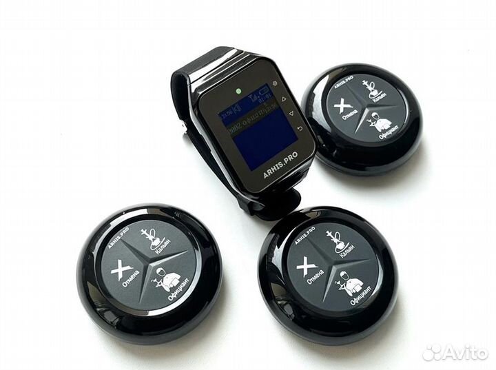 Кнопка вызова персонала/официанта/кальян и часы