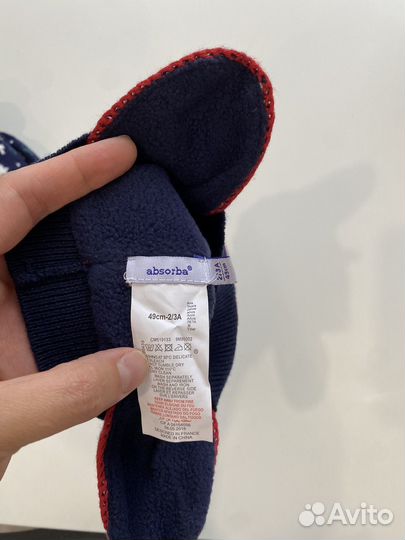 Шапка для мальчика absorba 49 см новая 2 шт