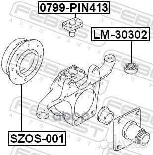 Палец кулака поворотного 0799PIN413 Febest