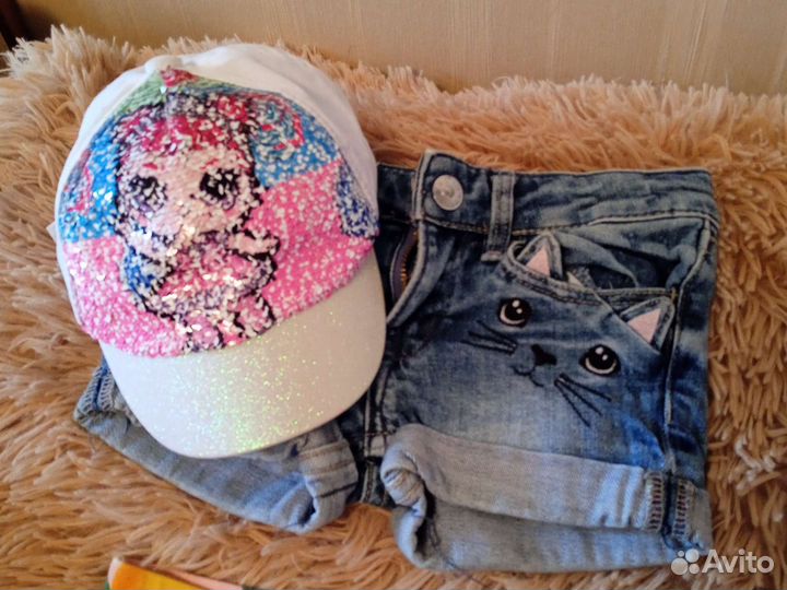 Купальник, шорты, кепка 86-92