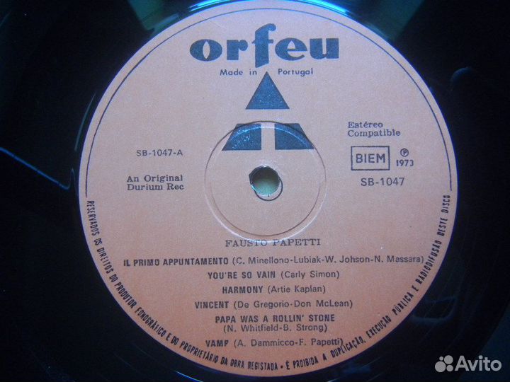 Fausto Papetti Sax /16a Raccolta Port. 73 EX+/EX+