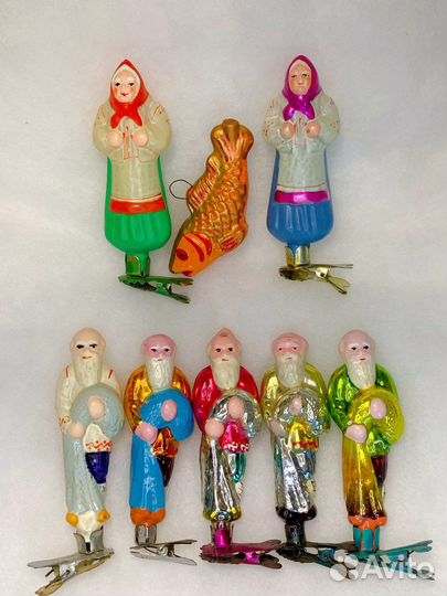 Елочные игрушки СССР золотая рыбка