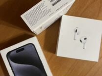 Коробка от iPhone 15 pro и airpods