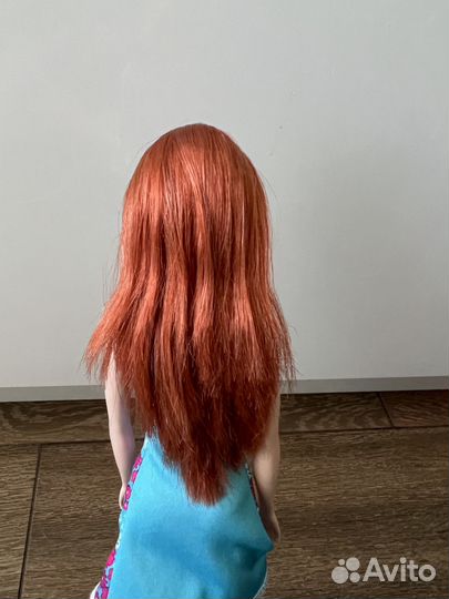 Барби Стиль рыжая в голубом платье