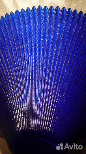 Ваза синее стекло