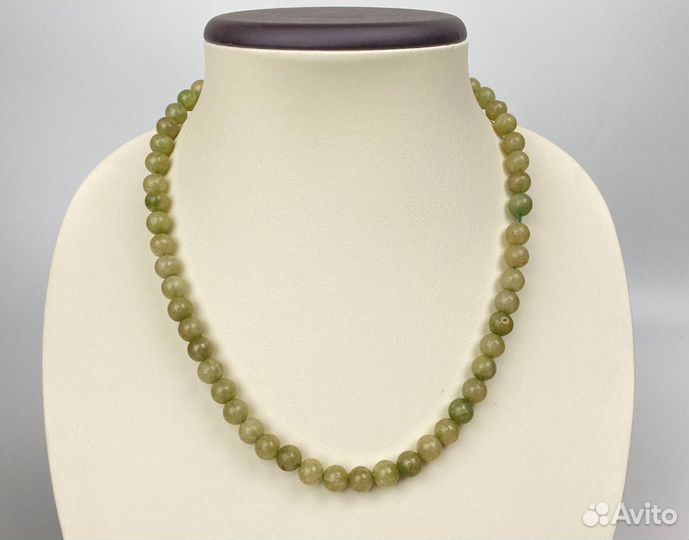 Бусы винтажные. Зеленый кварц