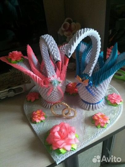 Лебеди (модульное оригами)