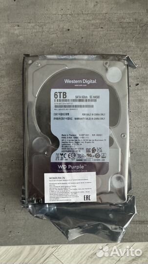 6 тб Жесткий диск WD Purple Surveillance WD60ejrx