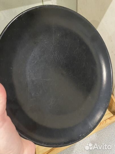 Большая тарелка IKEA черная блюдо