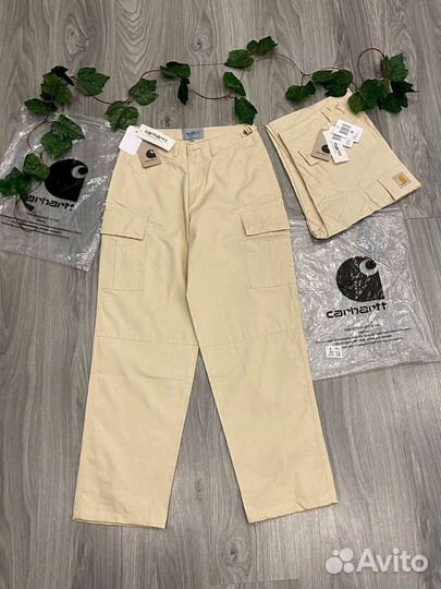 Штаны Carhartt Wip белые