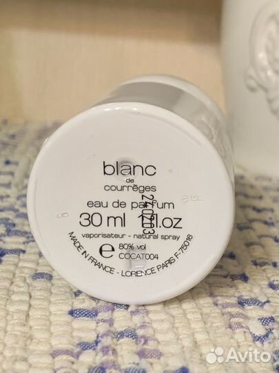 Парфюмированная вода Blanc de courreges