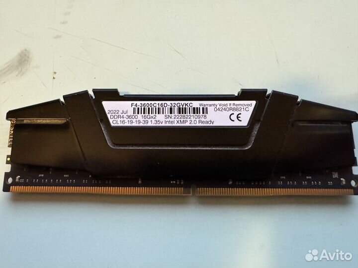 Оперативная память ddr4-3600 16 gb Gskill