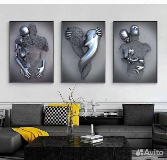 Нереальные картины на холсте 3D Love art Нино