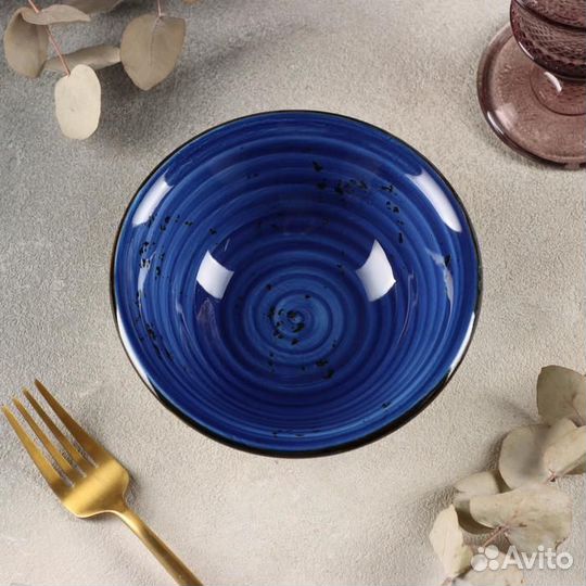 Миска фарфоровая Enigma, 300 мл, d15 см, цвет сини