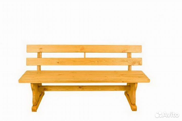 Лавка Монастырская 140 со спинкой bancmona 140 S