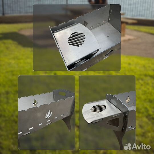 Мангал складной многоразовый для шашлыка на дачу