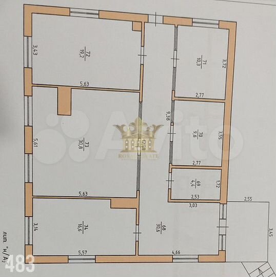 Сдам офисное помещение, 120 м²