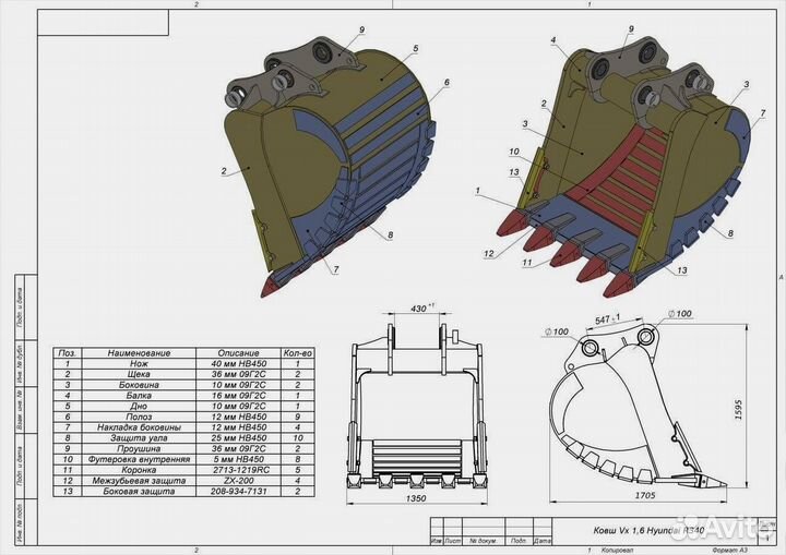 Ковш на экскаватор