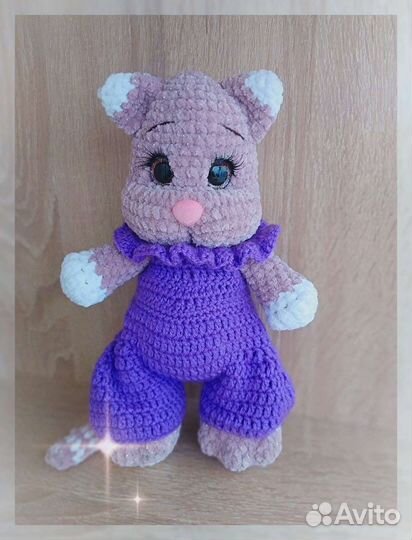 Киска плюшевая, ручная работа