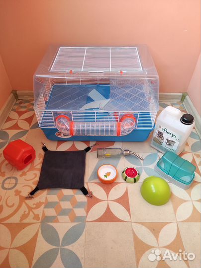 Клетка для хомяка + аксессуары