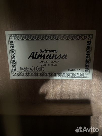 Классическая гитара Almansa 401 cedro