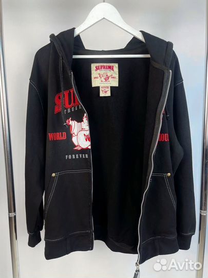 Зип-Худи Supreme x True Religion Черная