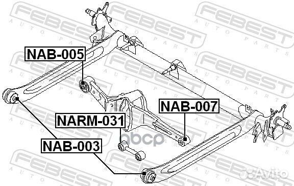 Сайлентблок балки nissan almera 00-06/maxima