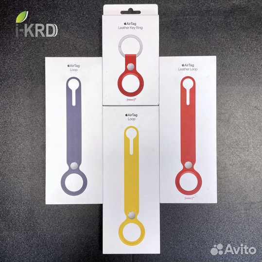 Чехол брелок Apple AirTag Loop / Leather Key Ring