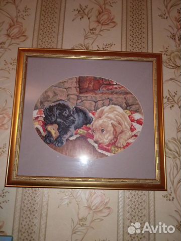 Картина вышивка крестом багет